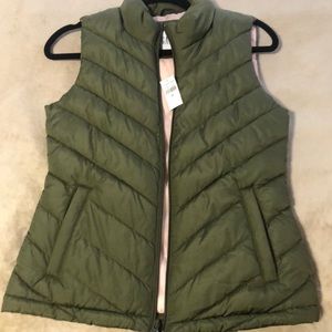Cute olive green and pink Gap vest